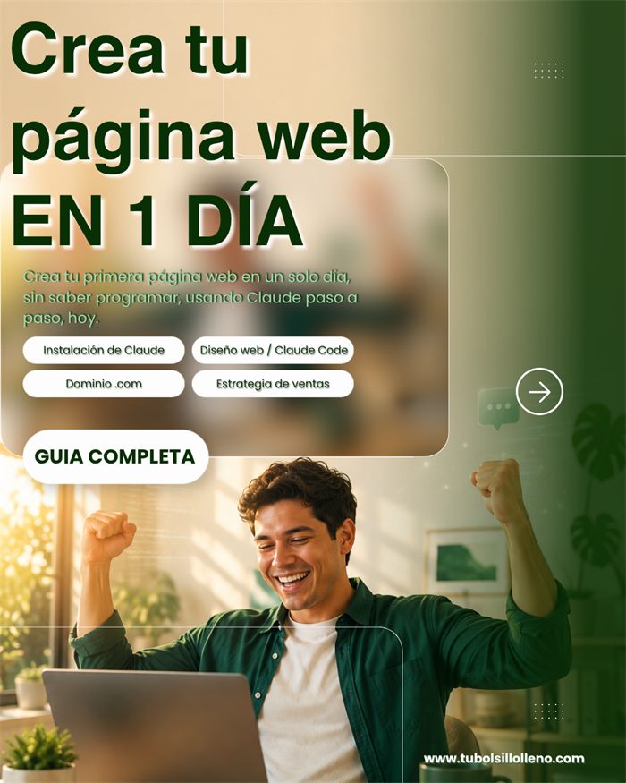 Portada de la guía Primeros Pasos: crea tu página web en 1 día